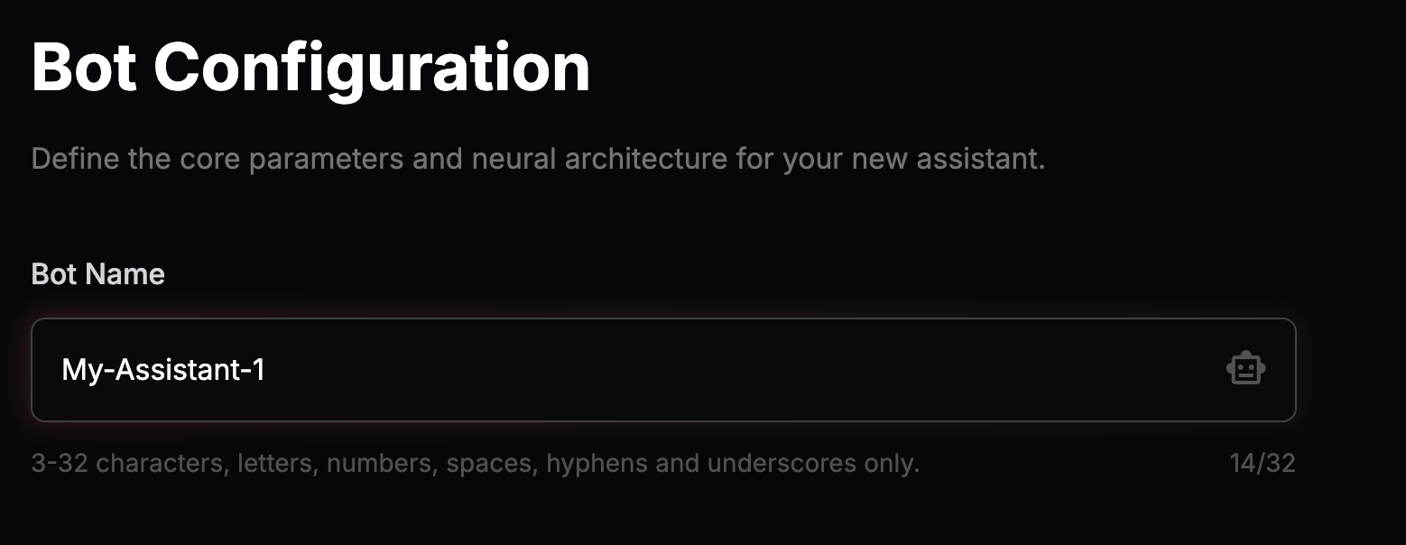 Enter Bot Name